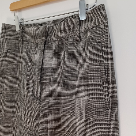 Wilfred High Waisted Plaid Cropped Trousers - Picture 1 of 8